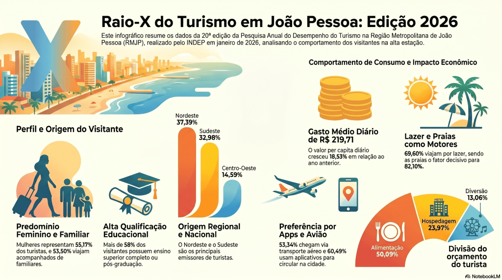 Pesquisa do turismo na região metropolitana de João Pessoa